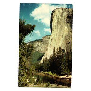 Yosemite National Park El Capitan Vintage Postcard Mirro-Krome Crocker BSY-31
